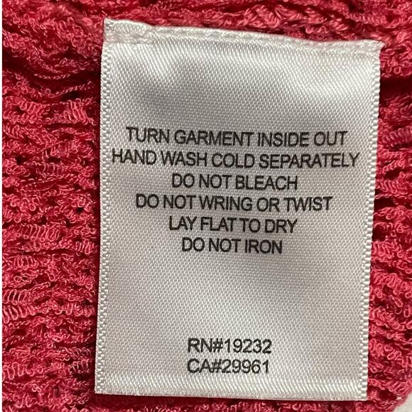 Alfred Dunner Open Cardigan Womens Size 1X Pink Open Sweater Short Sleeve Knit - Picture 6 of 9